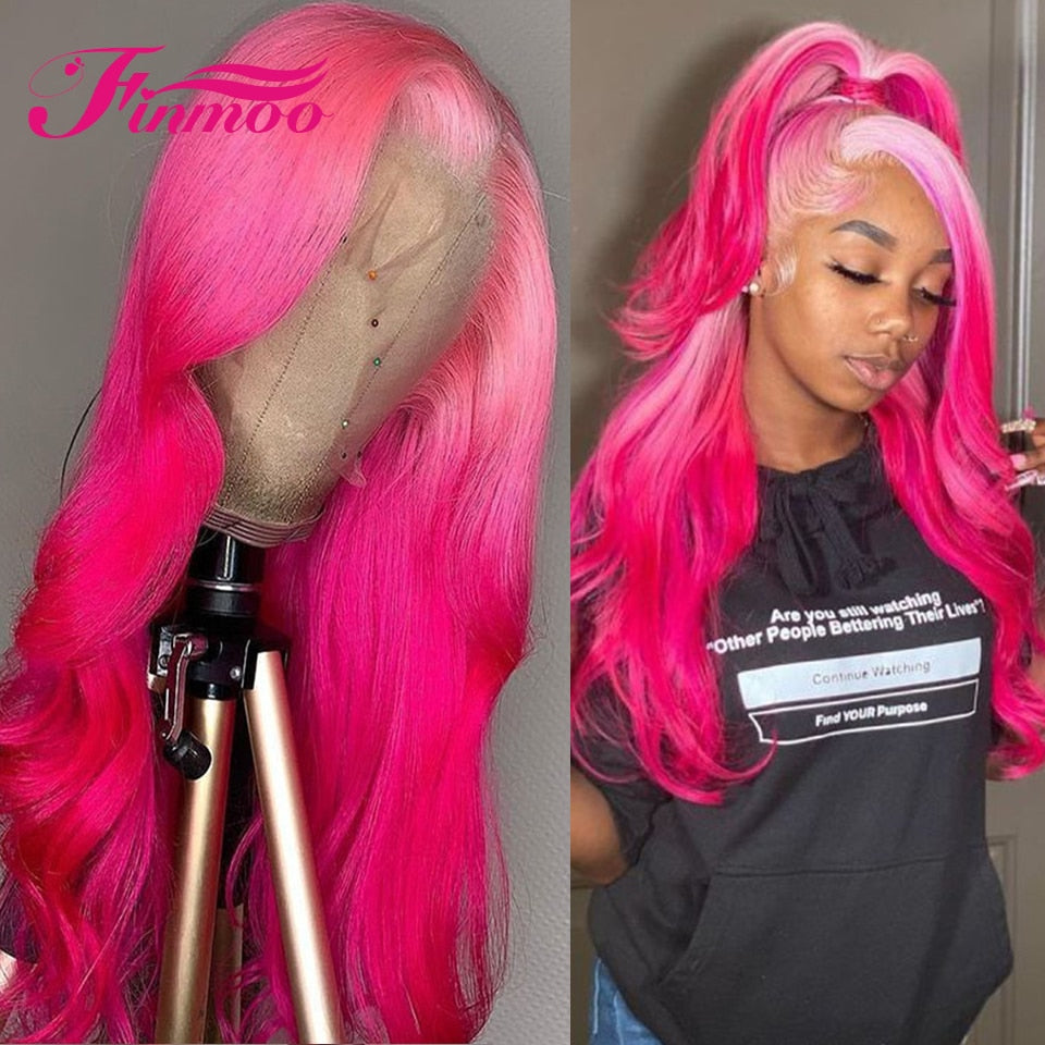 "Barbie Pink" Body Wave Lace Front Wig