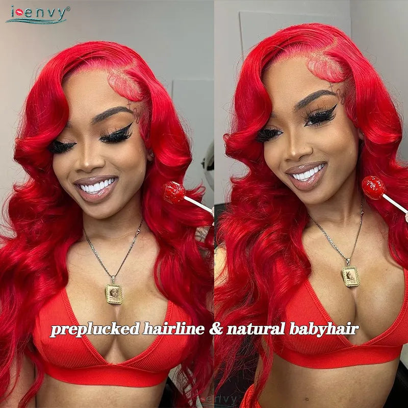 “Poison Ivy” Hot Red Lace Front Wig